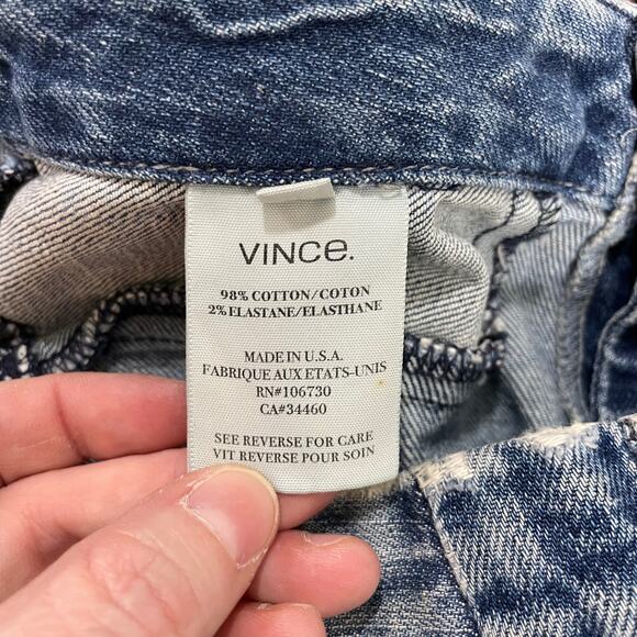 Vince Patchwork Straight Leg Ankle Jeans - Size 26 - Low Rise - Shadow Pocket - Picture 6 of 10